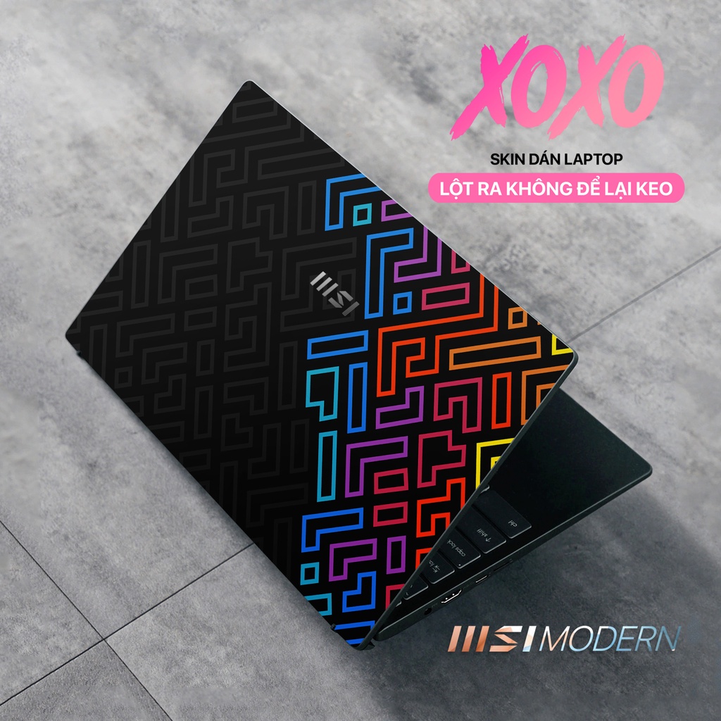 Decal Dán Laptop MSI Modern 14,15 / Mẫu msi 001 / Lột ra không để lại keo