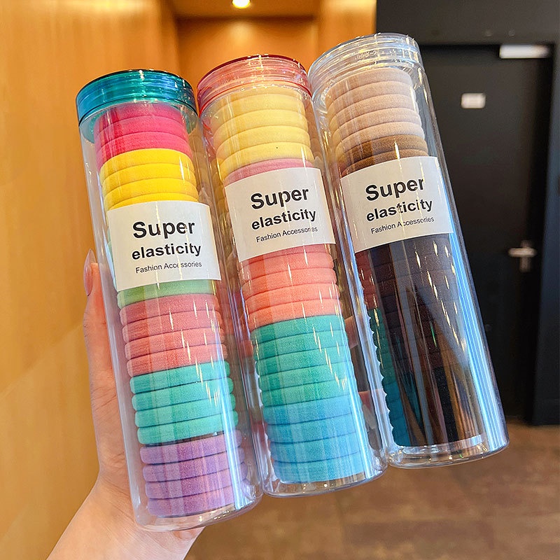 IF ME Dây Buộc Tóc Cao Su Co Giãn Nhiều Màu Thời Trang Cho Nữ