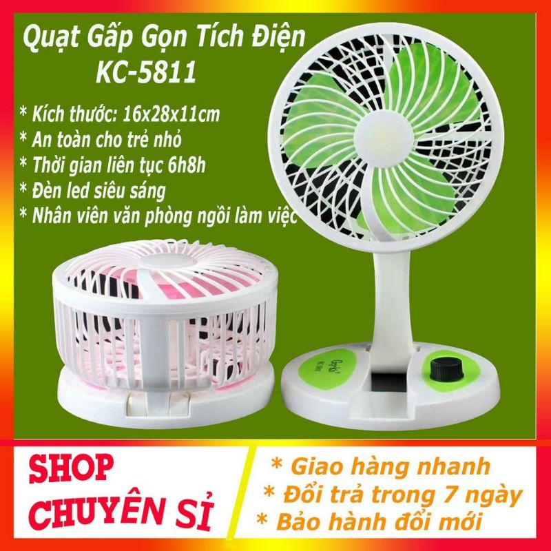 QUẠT SẠC ĐỂ BÀN GẤP GỌN 5811,,