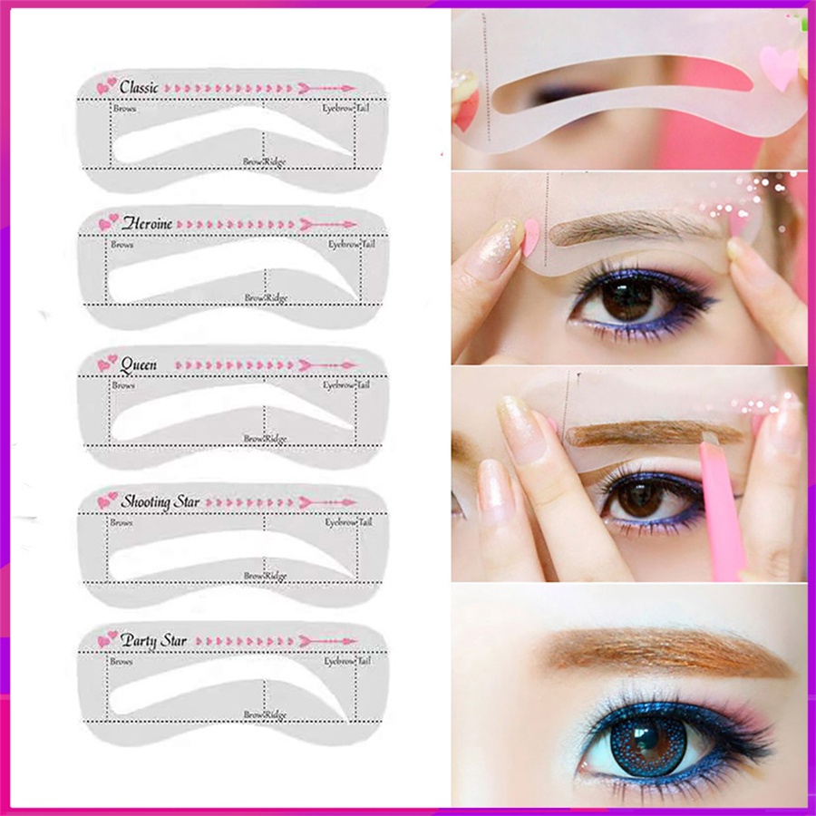 [Hàng mới về] Set 3/10 khuôn Kẻ Mày /Vẽ Lông Mày Cầm Tay miếng dán lông mày/Có Thể Tái Sử Dụng Cho Người Mới Bắt Đầu mới tập trang điểm