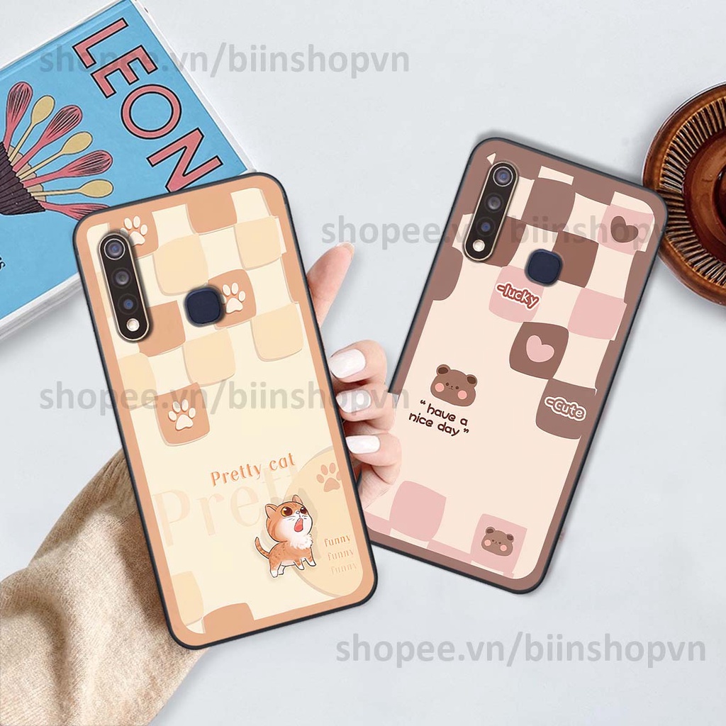 Ốp Vivo Y19 / U3 caro trái tim nhiều màu sắc, đầy cá tính, khẳng định phong cách