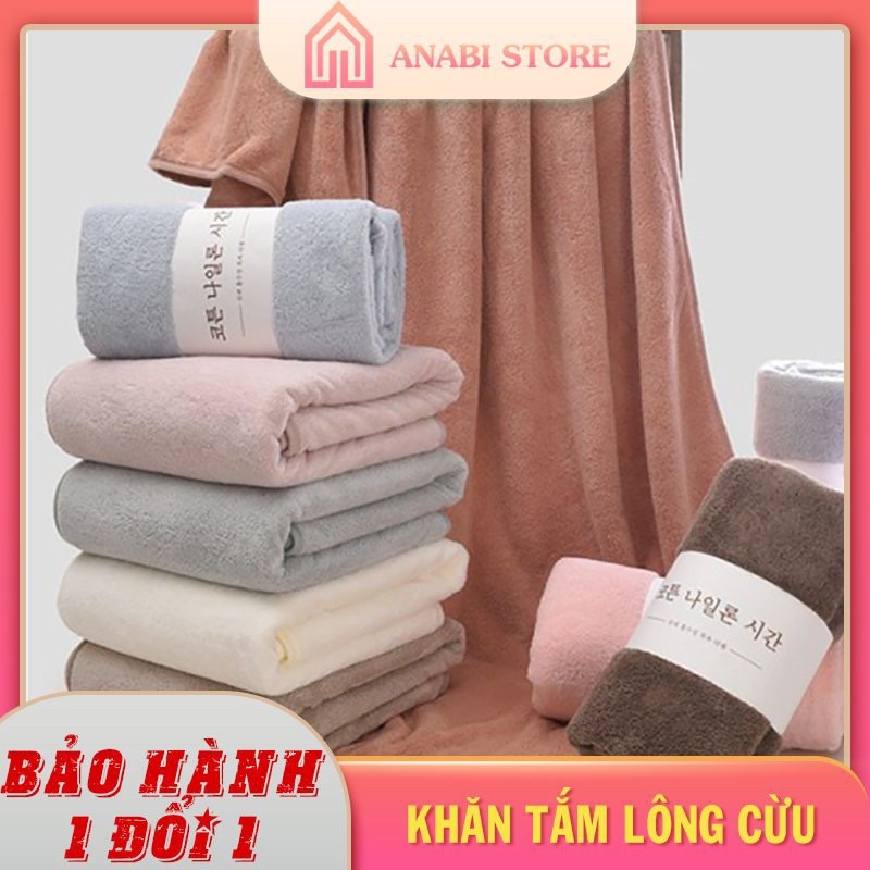 Khăn tắm Hàn quốc ANABI - Khăn tắm lông cừu siêu thấm hút 140*70cm