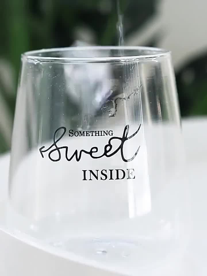 Ly thủy tinh dễ thương uống sinh tố Sweet phong cách Hàn Quốc, Cốc thủy tinh cao cấp chịu nhiệt trong suốt TiTi Room | BigBuy360 - bigbuy360.vn