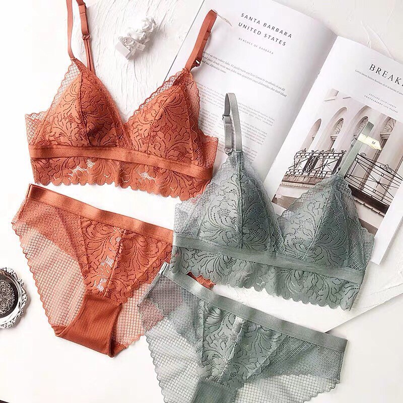 [ Frê ship 50đ] Bộ đồ lót AG ren không gọng không mút AL005 | BigBuy360 - bigbuy360.vn