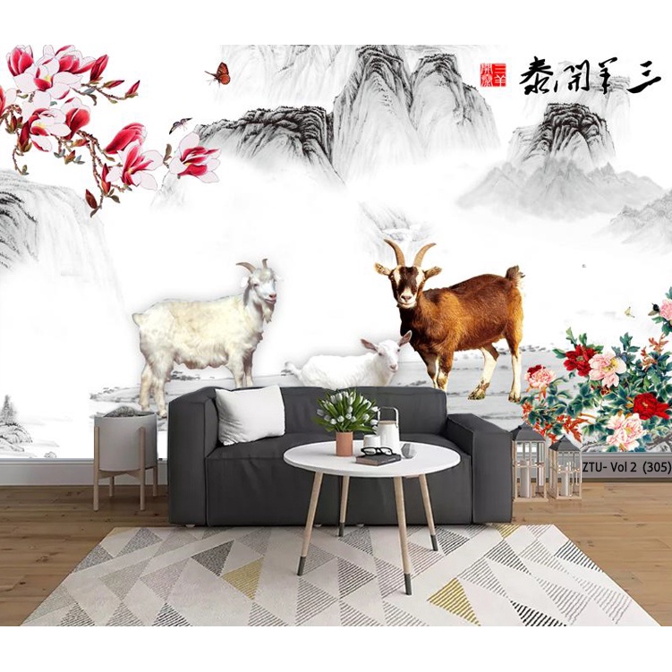 Tranh dán tường  VTC tranh phong thủy tam dương khai thái ZTU-Vol 2