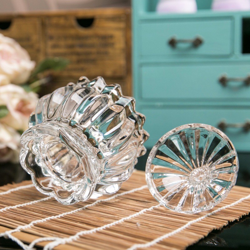 Thố thủy tinh mini đựng kẹo mứt, trang sức đa năng