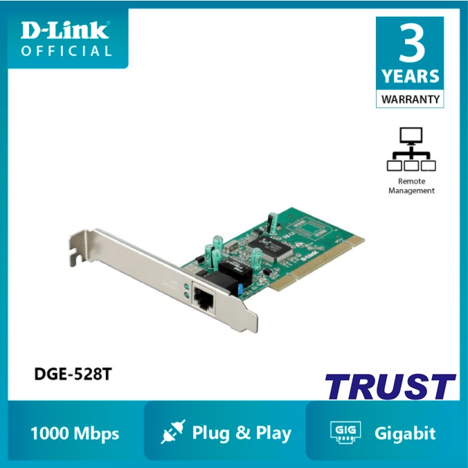 D-LINK DGE-528T - Card mạng PCI Gigabit - Hàng Chính Hãng