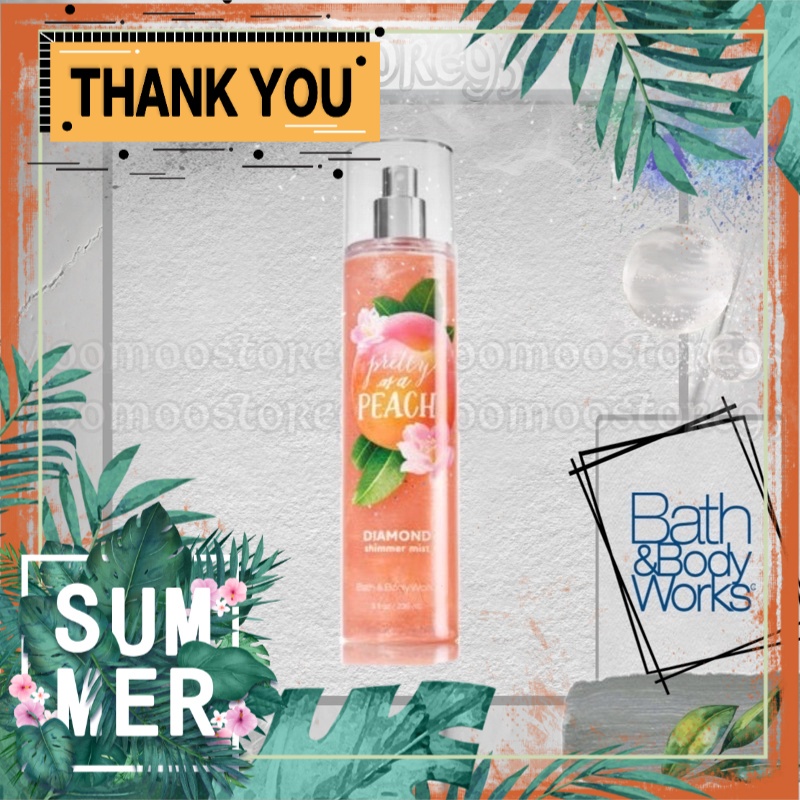 PERFUME Xịt thơm có nhũ Bath and Body Works - Pretty As A Peach 236mL... ˢᵘᵐᵐᵉʳᴹᴵˢᵀˢᴳ | Thế Giới Skin Care