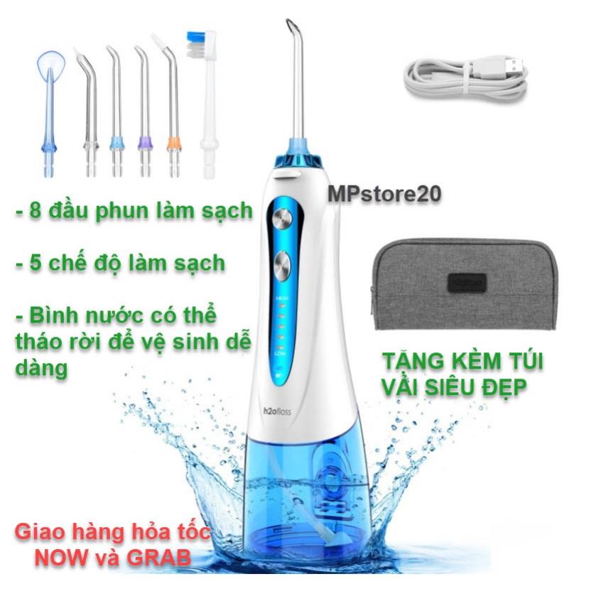Tăm nước H2O Floss HF-6P, HF-9P phiên bản mới 2021 - Hàng chính hãng - Bảo hành 12 tháng