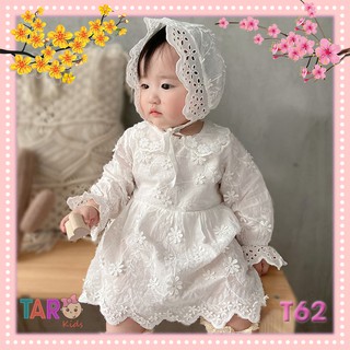 Set váy ren kèm mũ và tất điệu đà cho bé gái chụp ảnh kỷ niệm