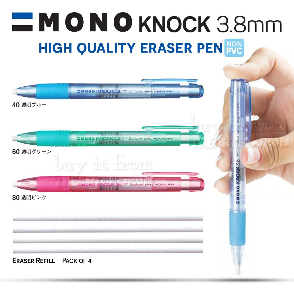 Bút Gôm Bấm Tombow Mono Nét 3.8mm