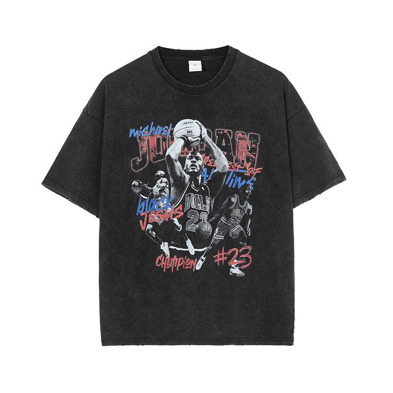 Áo thun oversize huyền thoại bóng rổ MICHAEL JORDAN,LEBRON JAMES,CHICAGO BULLS WASHED