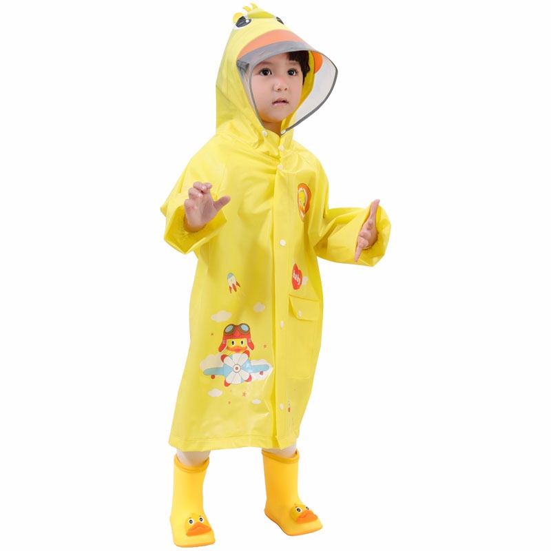 Áo Mưa Họa Tiết Hoạt Hình Khủng Long / Thỏ Và Và Vành Lớn Cho Trẻ Mẫu Giáo
