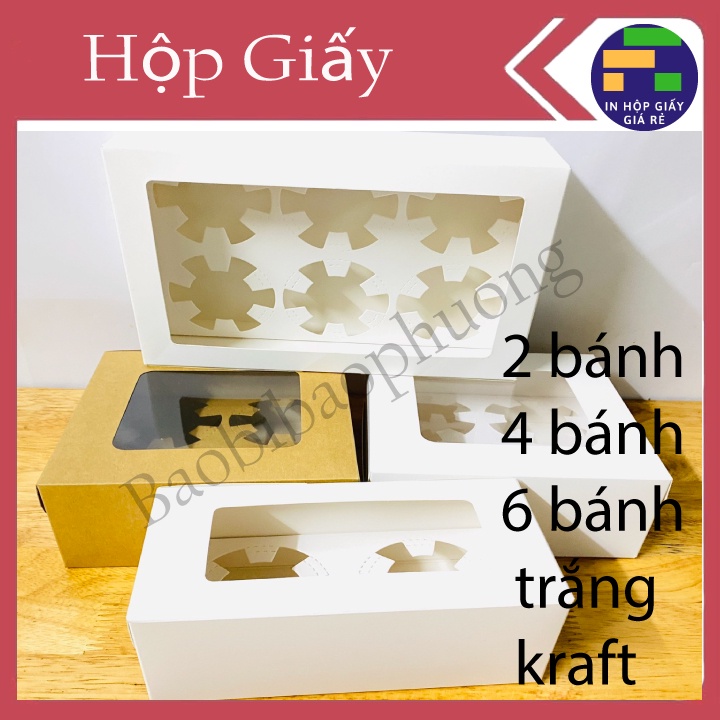 Hộp đựng bánh cupcake có kèm khay set 10 hộp