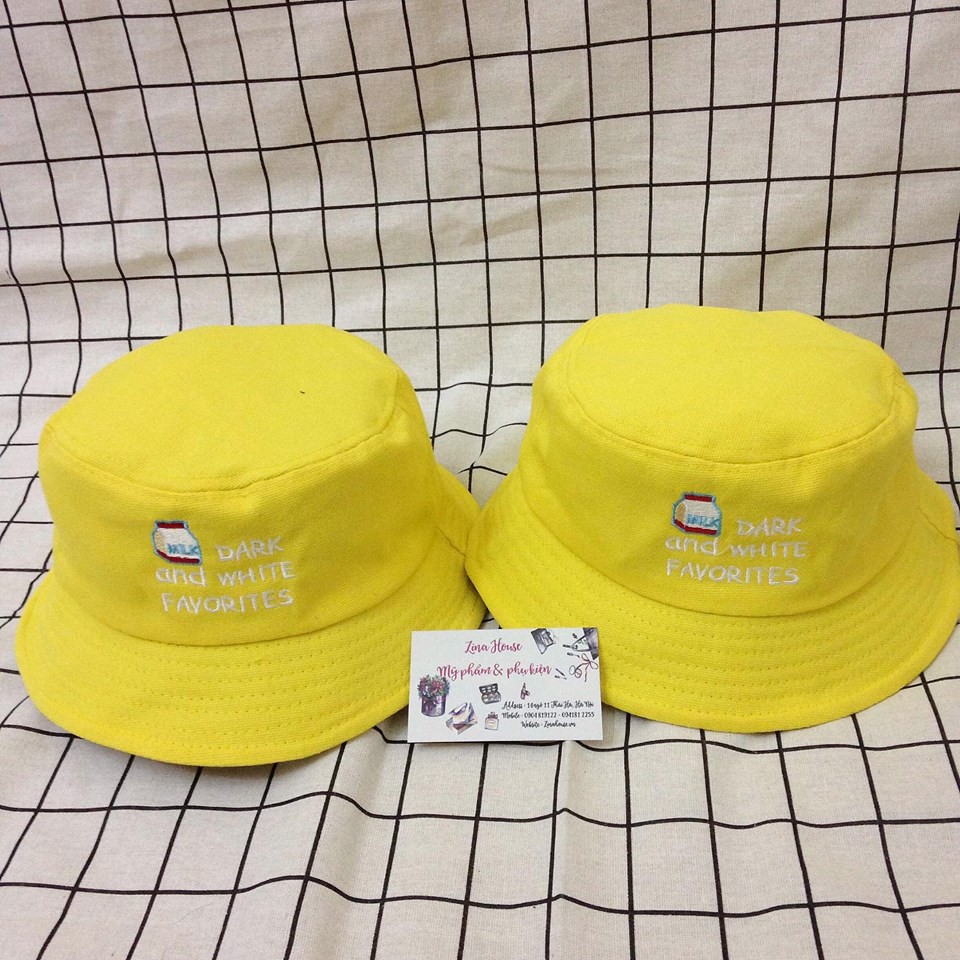 Mũ nón bucket vải kakhi ngộ nghĩnh