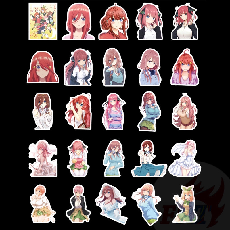 ❉ The Quintessential Quintuplets Series 01 Anime Stickers ❉ 50Pcs/Set Nakano Miku Ichika Nino Yotsuba Itsuki DIY Fashion Mixed Decals Doodle Decals Stickers
