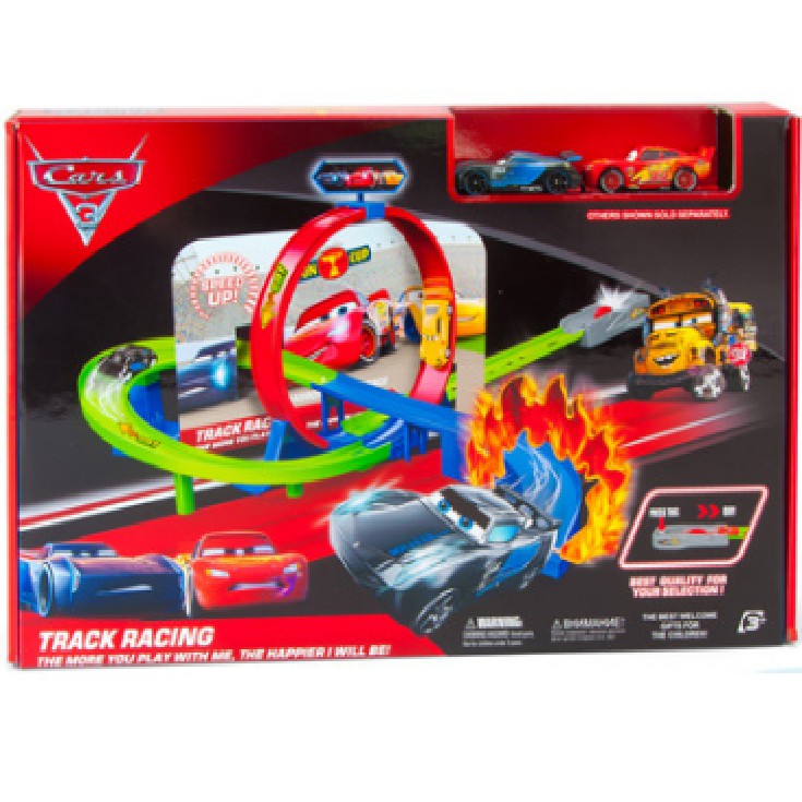Bộ ghép đường đua gồm 2 xe ô tô Mc queen Car 3 hoặc 1 xe hotwheel đồ chơi mô hình cho trẻ em