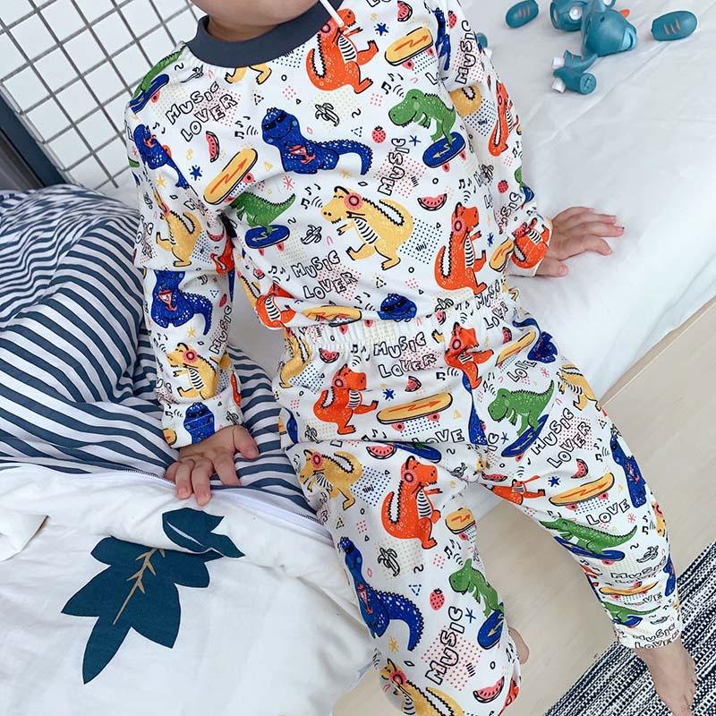Bộ Đồ Ngủ Pijama Dài Tay Vải Nhung Giữ Ấm Cho Bé Se7