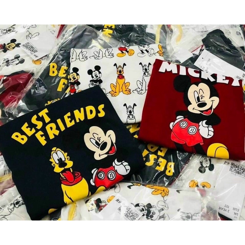 Áo phông cộc tay mickeyy 3 màu