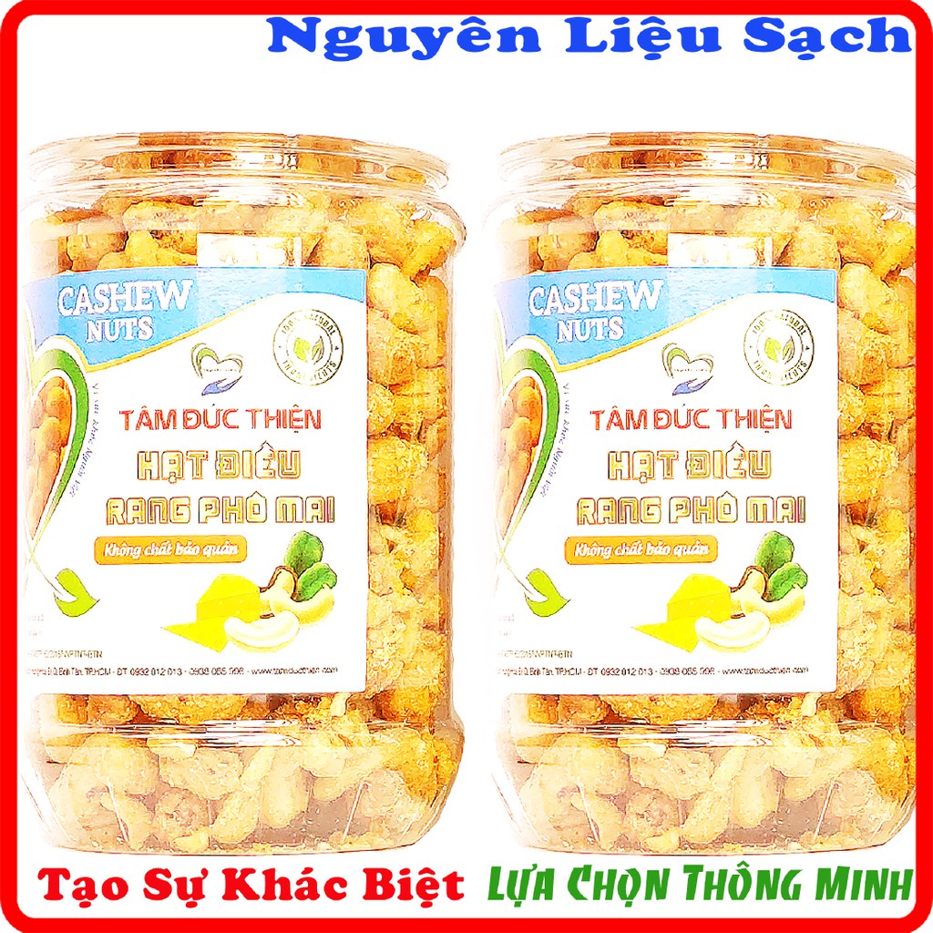 [Mã BMBAU50 giảm 7% đơn 99K] Combo 2 Hộp Hạt Điều Phô Mai[Nguyên Liệu Sạch]Tâm Đức Thiện (2 x Hộp 250GR)