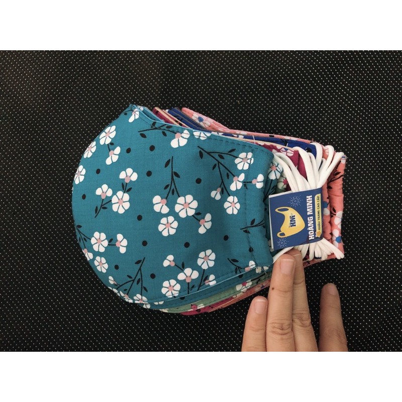 [Sỉ Set 10] Nhiều Mẫu - Khẩu Trang Vải Tôn Hoa Cao Cấp Hoàng Minh | BigBuy360 - bigbuy360.vn