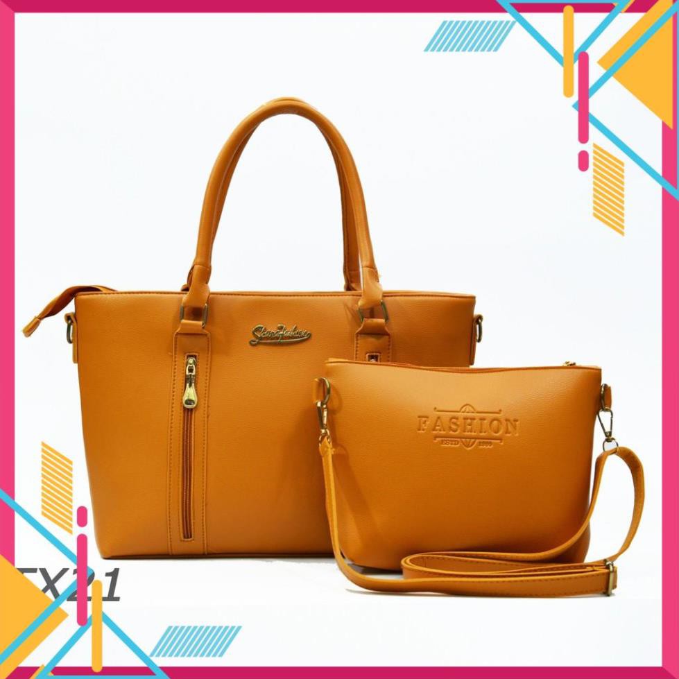 Bộ Túi Xách Nữ Thời Trang Cao Cấp - 2 Dây Kéo