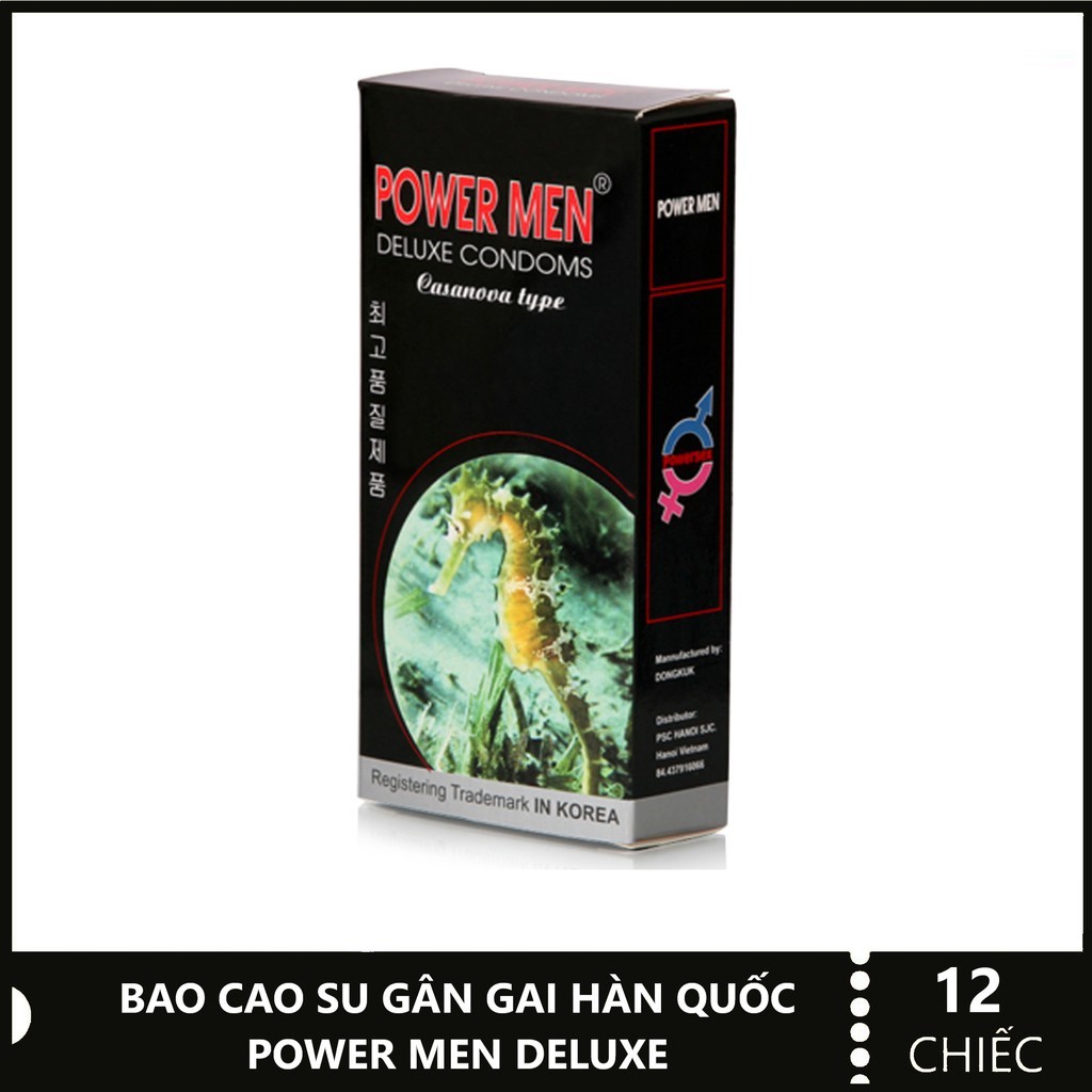 Bao cao su kéo dài thời gian Powermen Longshock - hộp 12c