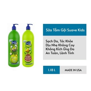 Sữa Tắm Gội Xả Suave Kids Mỹ 3in1 Hương Trái Cây Watermelon Wonder 1.18L