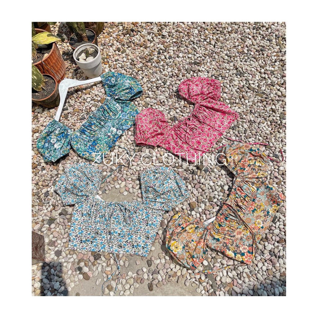 ZUKY CLOTHING/ Áo flower top hoa