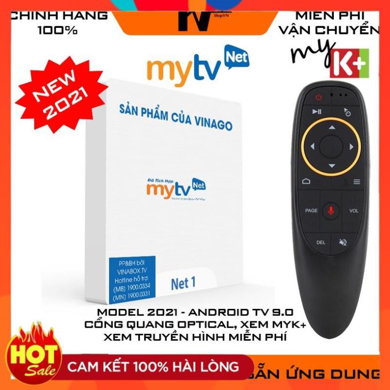 [Chính Hãng]Android Tivi Box Mytv Net1 Model 2021 Rom ATV9 có cổng quang tìm kiếm bằng giọng nói