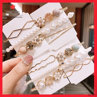 Dongdaemun Korean Pearl Hair Clips Set Fashion Personality Round Hair Clips