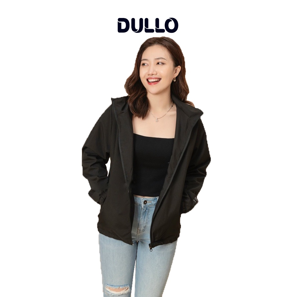 Áo khoác gió nữ DULLo mã D285 vải gió tráng dày dặn chống nước