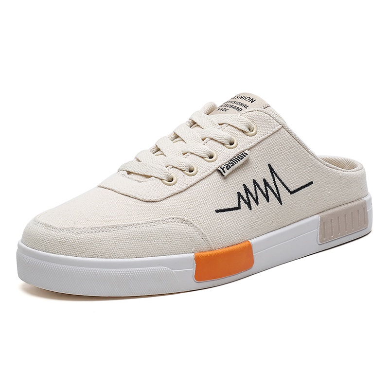 Giày lười vải canvas gọn nhẹ thoáng khí thoải mái thời trang cho nam 9166