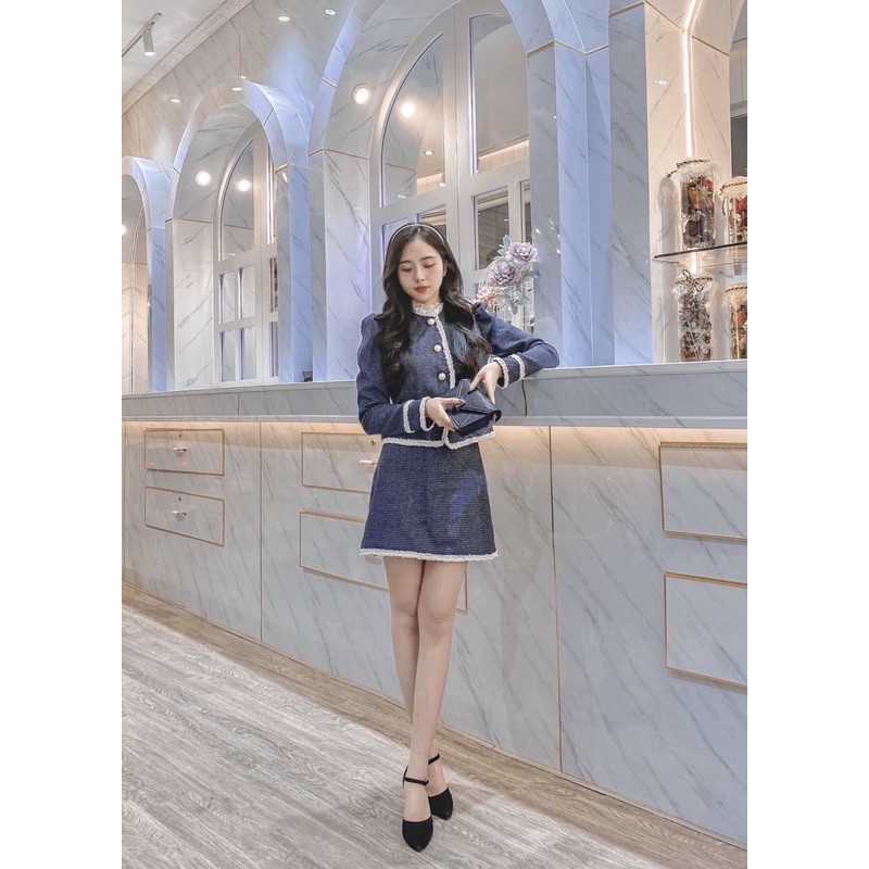 𝐁𝐄𝐒𝐓 𝐒𝐄𝐋𝐋𝐄𝐑 - Set dạ tweed cao cấp phối lót lụa satin mềm mại MIA SET