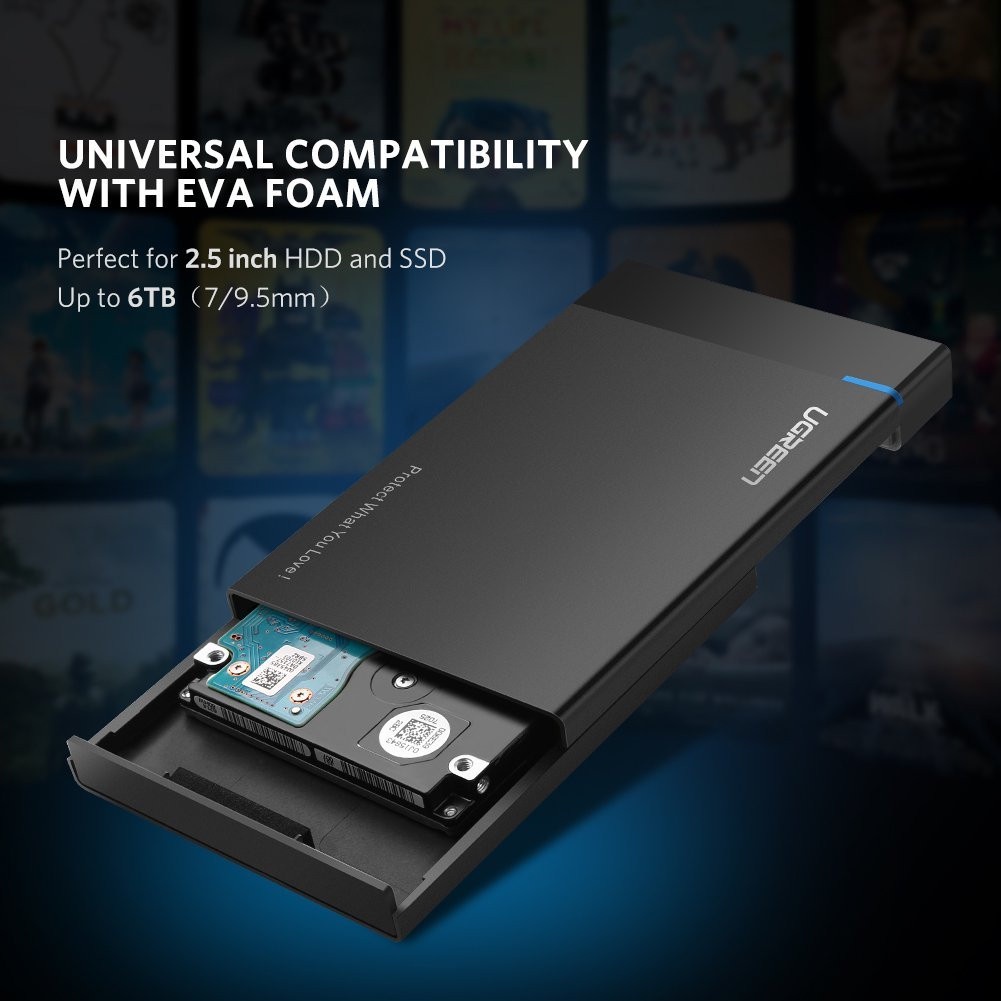 Hộp Đựng Ổ Cứng 2.5 inch USB 3.0 Ugreen 30848 - HDD Box - Hàng Chính Hãng