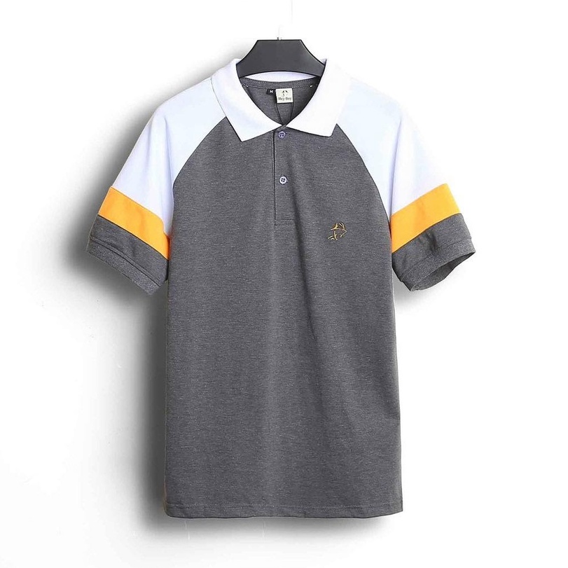 Áo polo nam cổ bẻ phối màu HEYBOY, vải cá sấu Cotton xuất xịn, chuẩn form, sang trọng - thanh lịch THE BASIC STORE