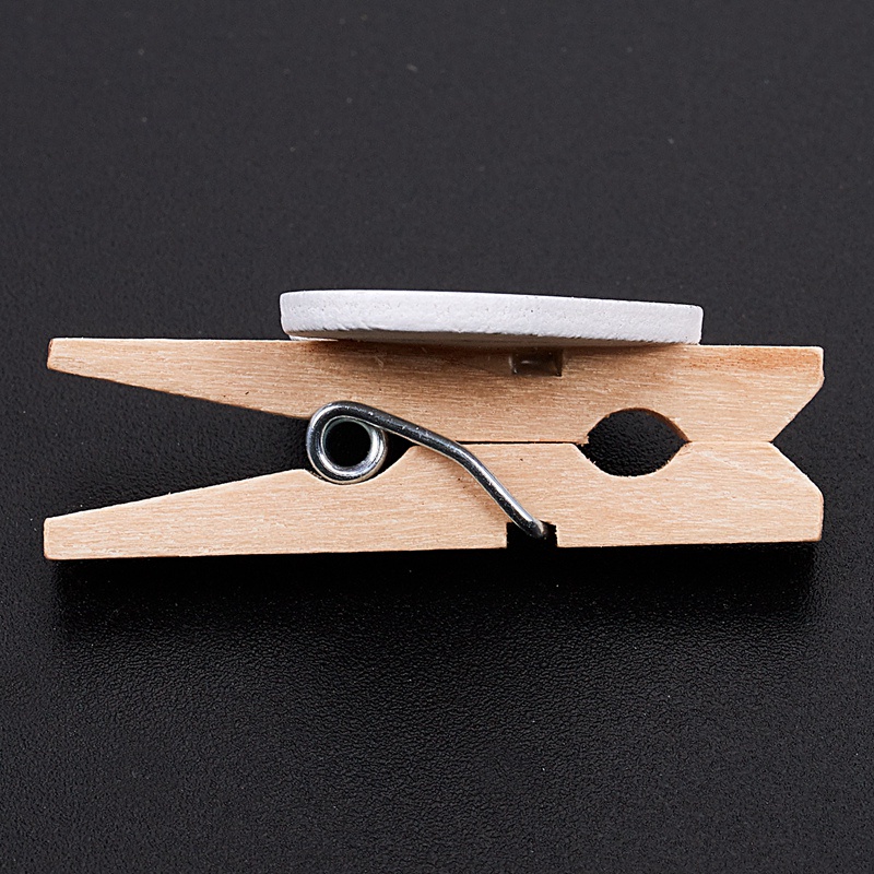 Chốt quần áo nhỏ bằng gỗ / Chốt trang trí có trái tim , màu trắng