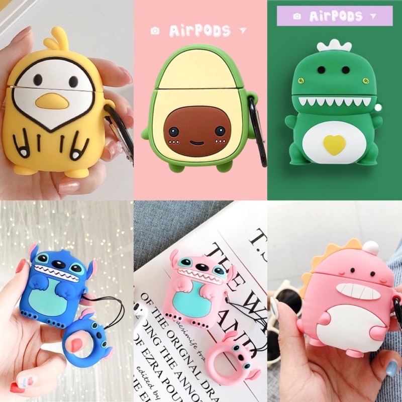 Hộp đựng tai nghe vỏ bảo vệ case airpod 2 i12 hổ vằn hình thú siêu cute