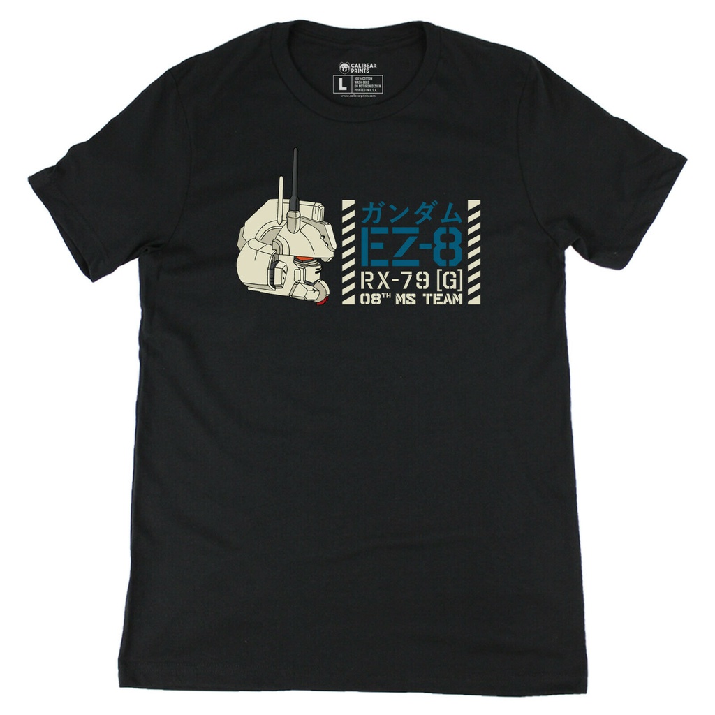 Slim Fit Áo Gundam Rx-79 [G] Ez-8 08Th Ms Team Anime Graphic Art Mới Lạ Tee Mát Hàng Ngày Mặc