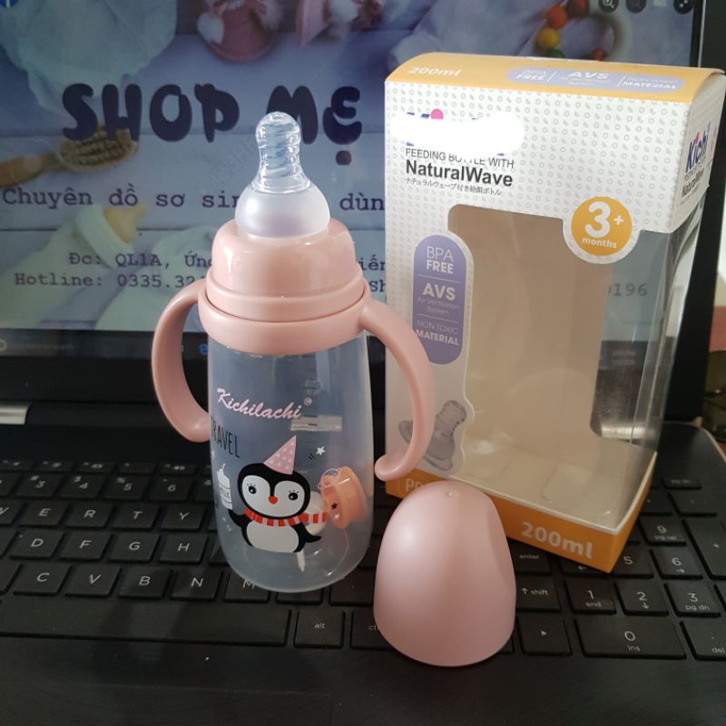 Bình sữa cổ hẹp có quai cầm 140ml/200ml