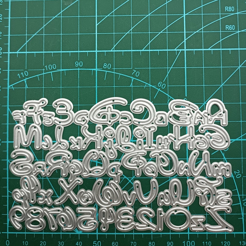 Khuôn Cắt Giấy Làm Từ Kim Loại Hình Chữ Cái Và Số Trang Trí Scrapbook