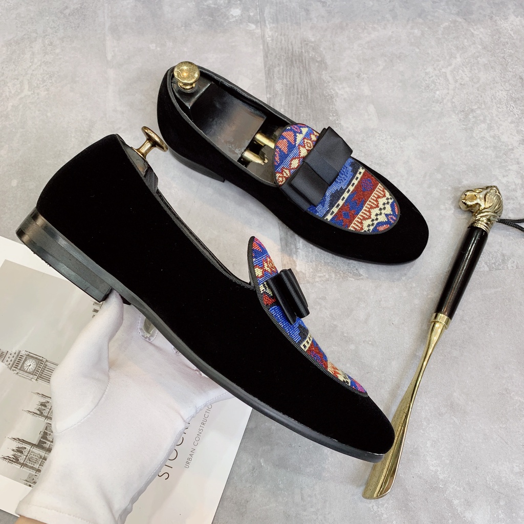 Giầy tây, giày da nam chất nhung cao cấp, kiểu dáng loafer :  153