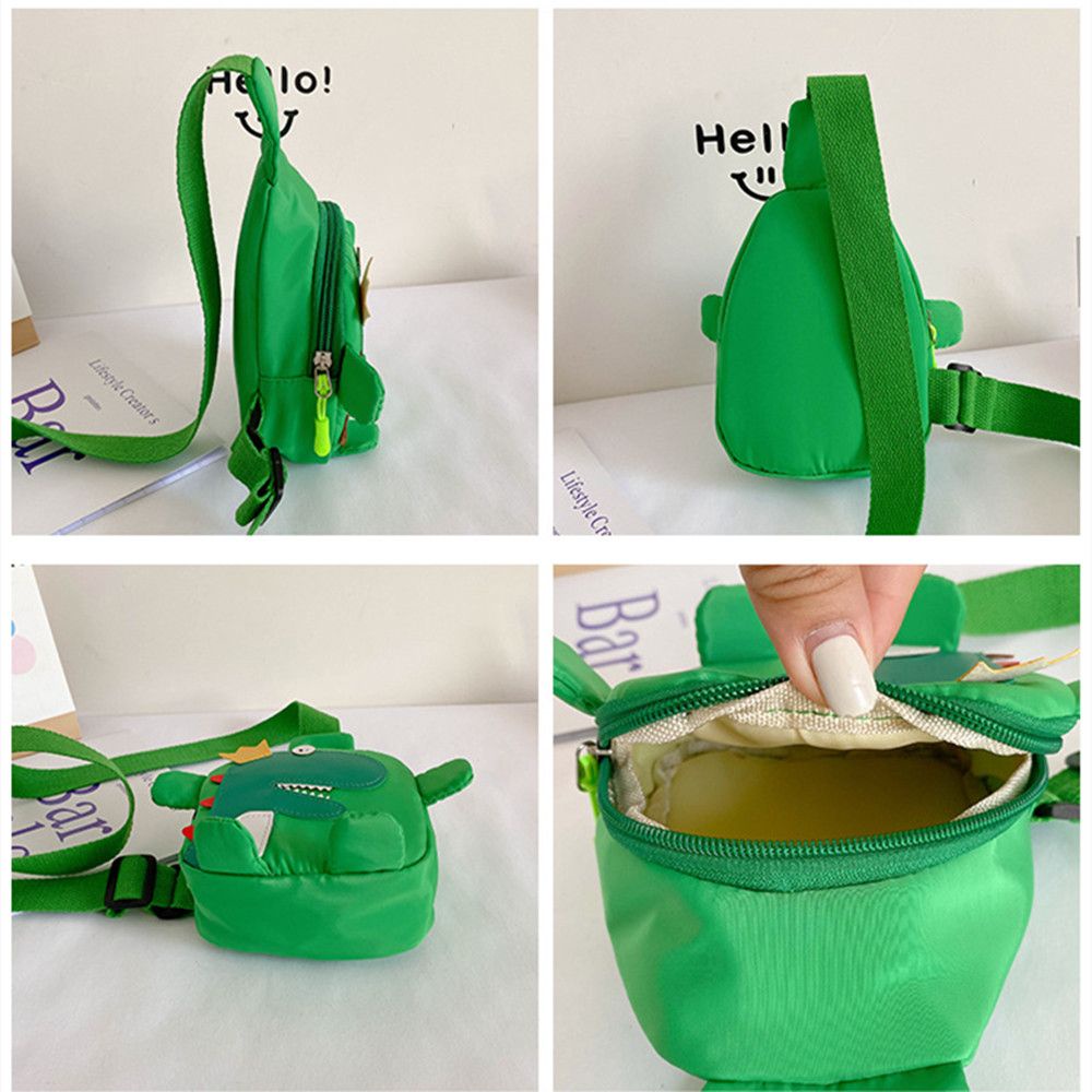 Balo đeo vai bằng nylon hình khủng long hoạt hình đáng yêu dành cho trẻ em