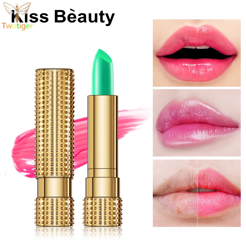 [t] Aloe Vera Color Changing Lipstick Moisturizing Nature Lip Balm Long Lasting Nourish Lips Care Makeup