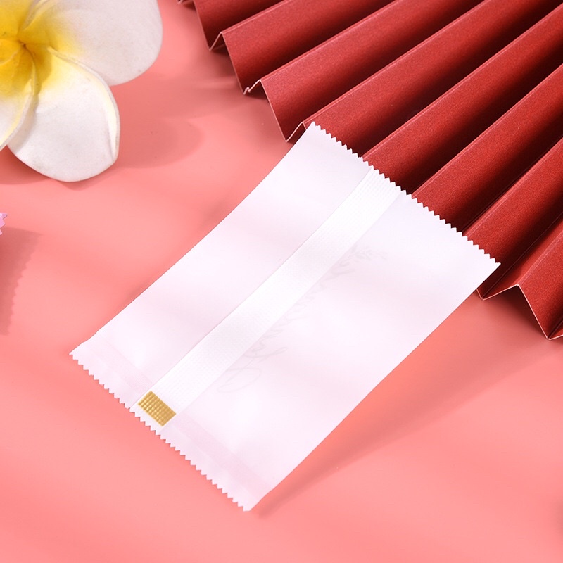 Túi trắng hàn miệng hoạ tiết 7x9.5cm