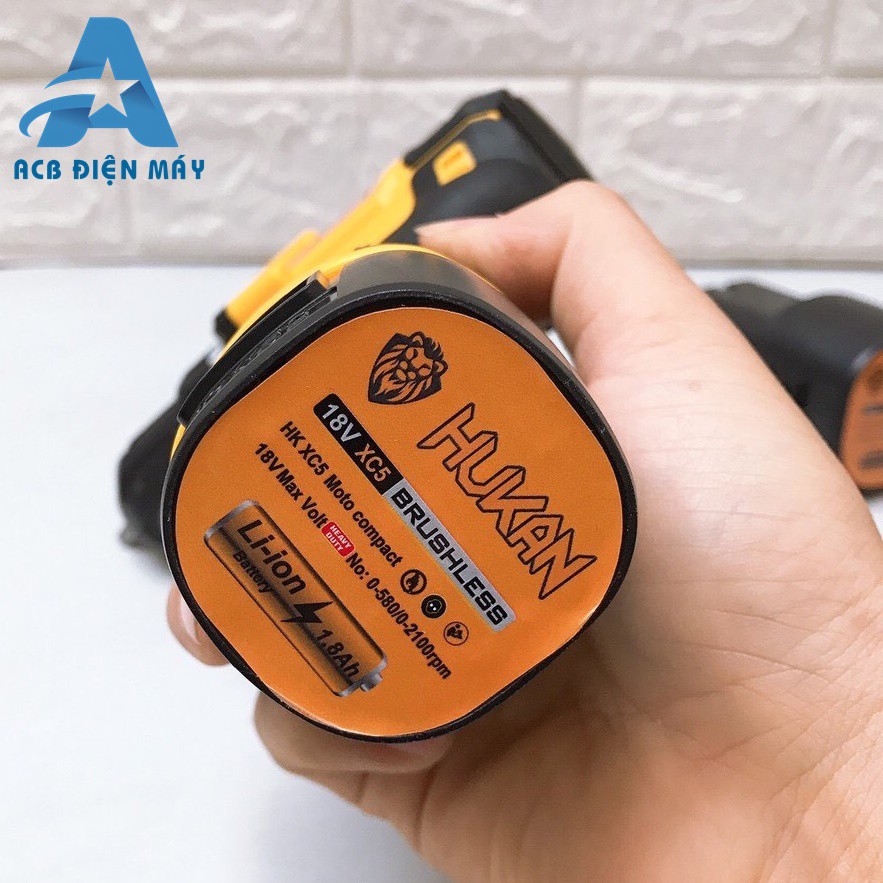 Máy Khoan Pin 18V Hukan XC5 KHÔNG CHỔI THAN Tặng Kèm 36 Chi Tiết