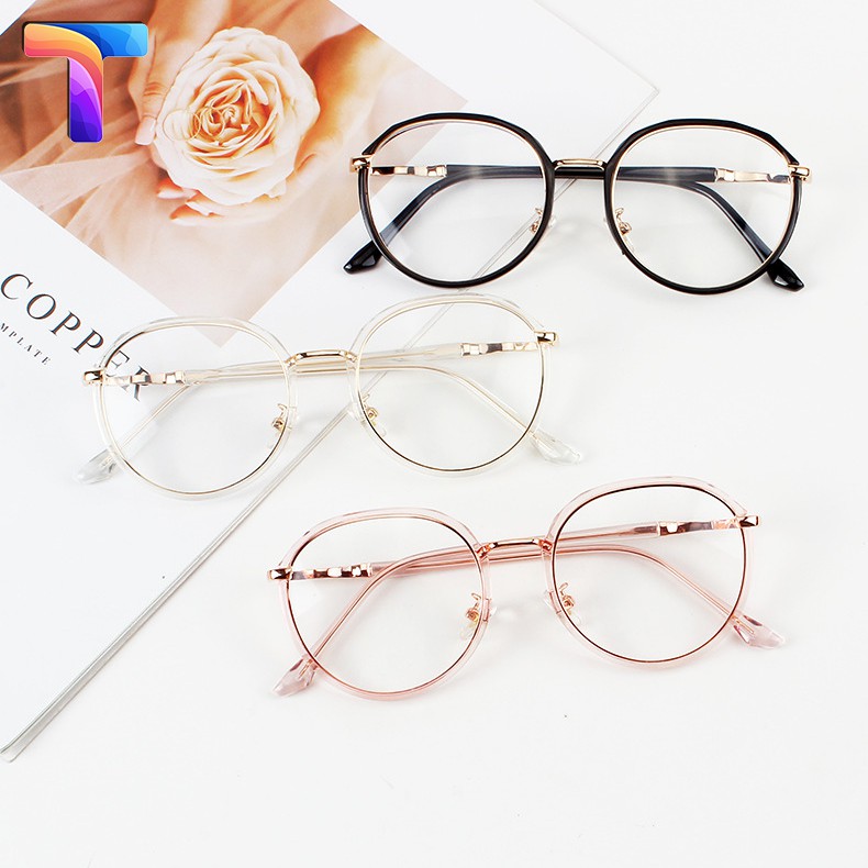 Mắt kính chống ánh sáng xanh tròn nữ MI200