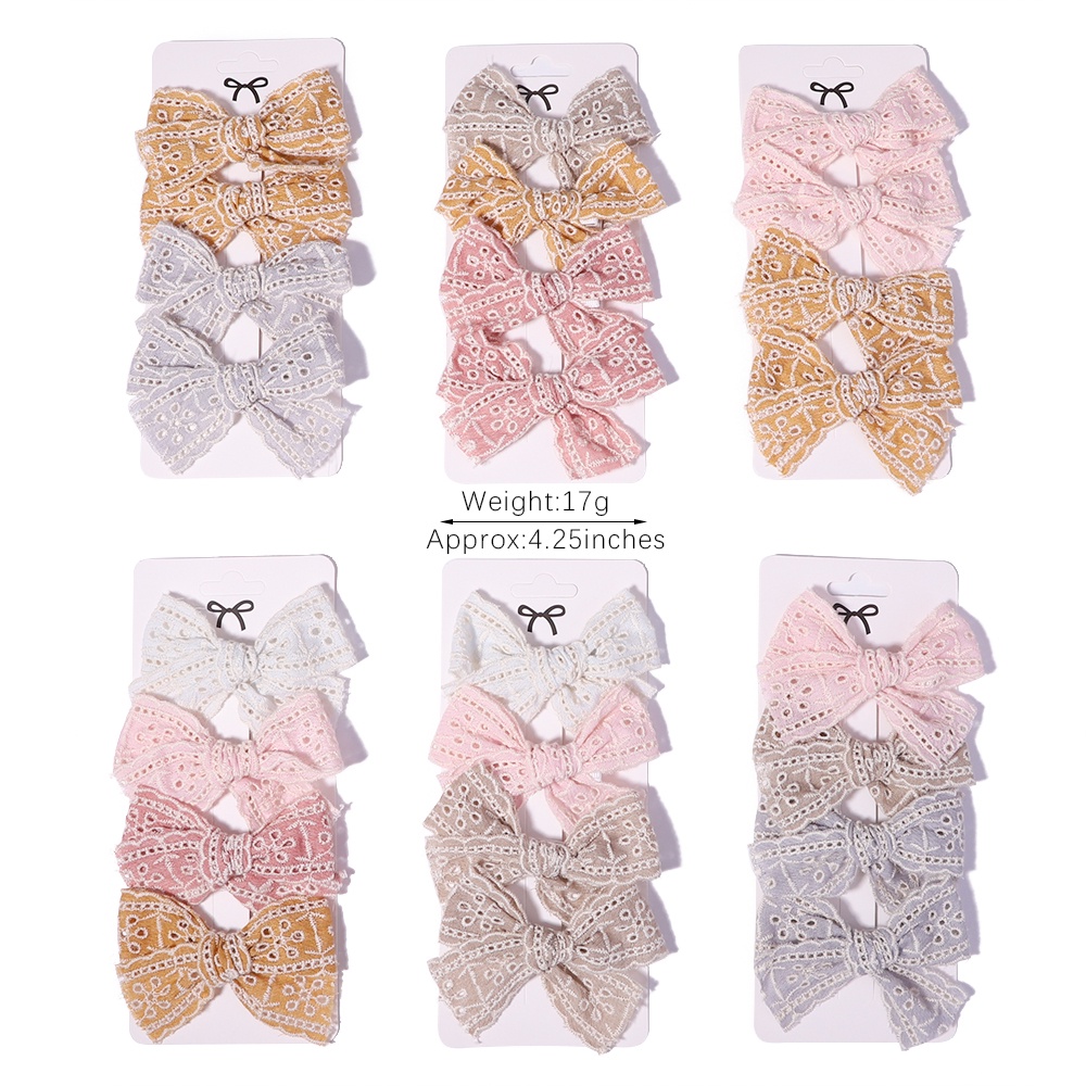 Set 4 kẹp tóc KIDSBOWS kiểu nơ lớn thời trang dễ thương dành cho bé gái