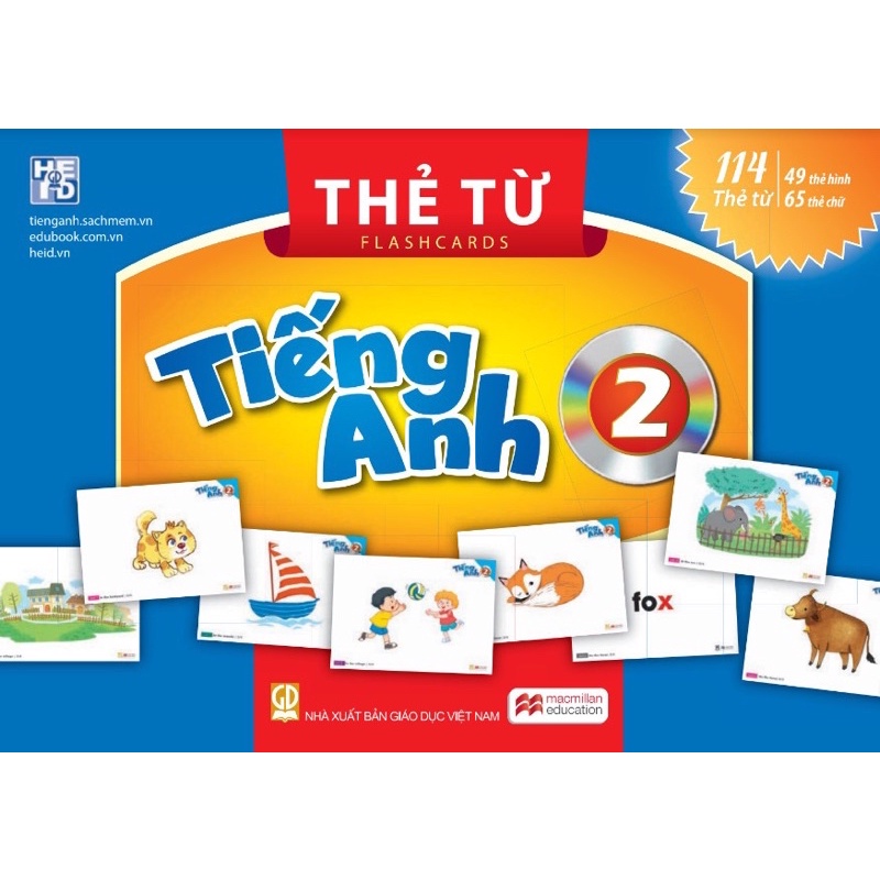 Bộ thẻ từ vựng Tiếng Anh lớp 2 (flash cards)