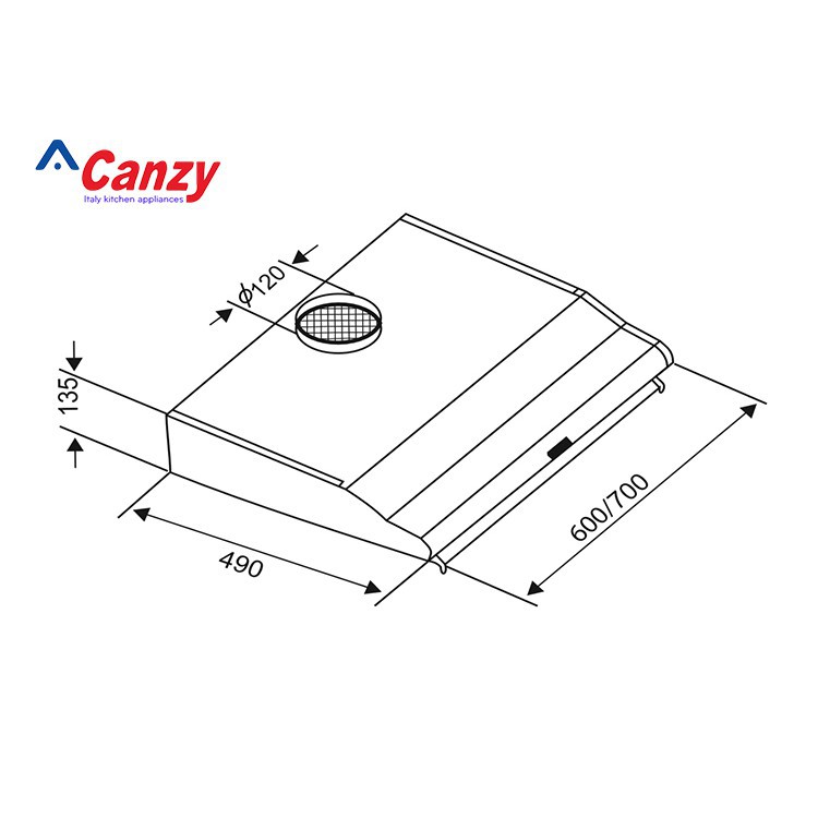 Máy hút mùi bếp 6 tấc CANZY CZ-2060B